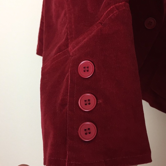 Outer Edge Christmas Red Working Corduroy Jacket - Picture 4 of 8